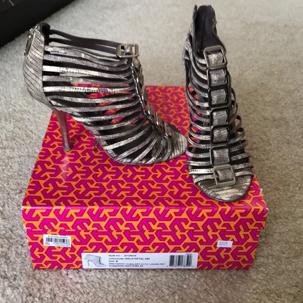 Authentic Tory Burch Stappy heels.
